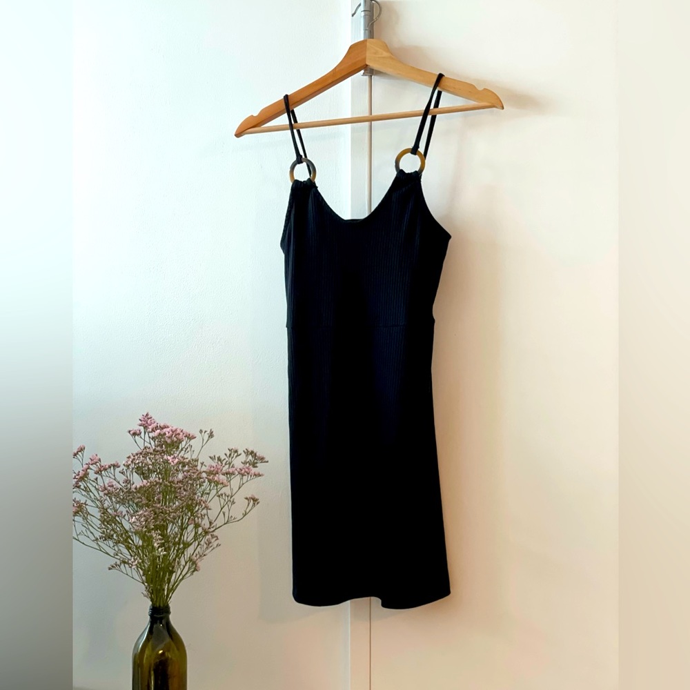 Black skater summer mini dress